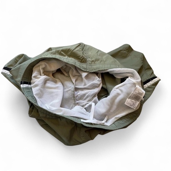 Vintage 90s Nike Swim Shorts Men's Small Lined Pockets Swoosh Sage Green - Picture 3 of 7